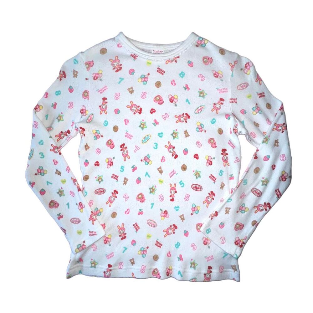 mezzo piano white pointelle long sleeve